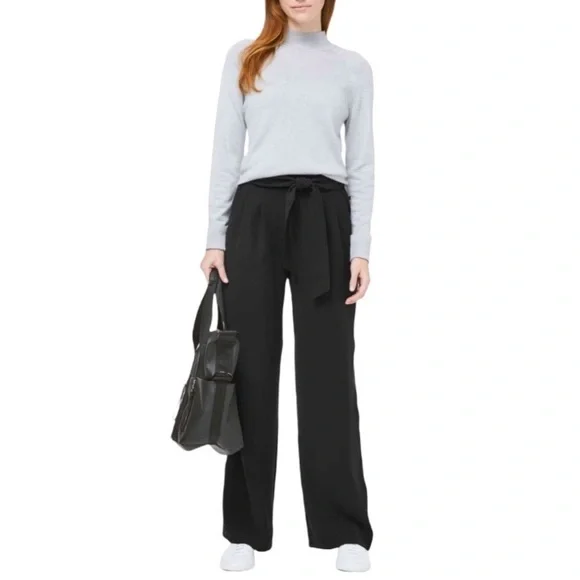 EuC LuLuLem0n LiGhtWeiGht NoiR wiDe leG tiE PaNts siZe 2 - Picture 2 of 14